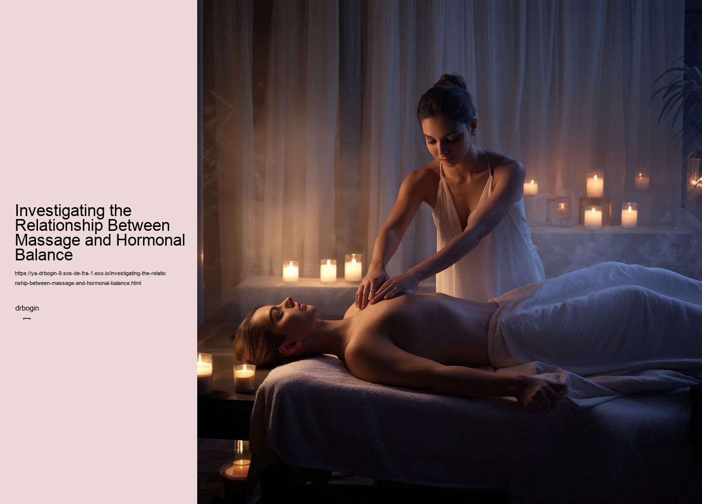 Investigating the Relationship Between Massage and Hormonal Balance